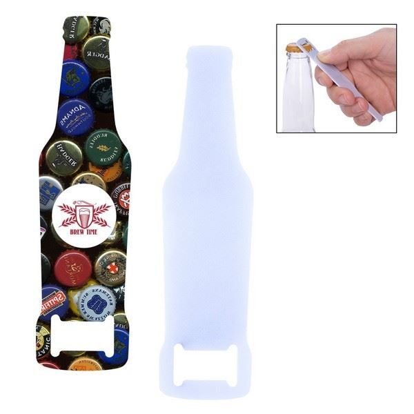 HH2092 Bottle Shaped Bottle Opener With Full Color Imprint